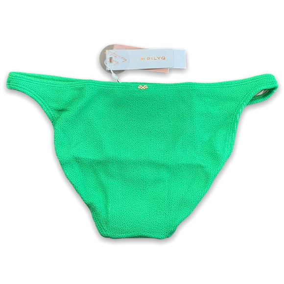 PilyQ Bikini Set Halter High Cut Bottoms Swim Full 2 piece Green Large - Picture 8 of 14